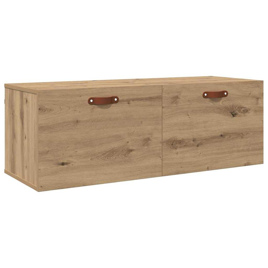 Wandkast artisanaal eikenkleurig 100 x 36.5 x 35 cm