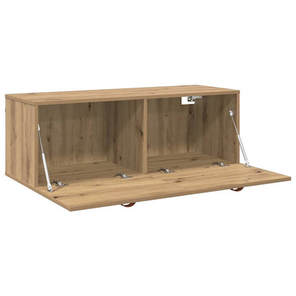 Wandkast artisanaal eikenkleurig 100 x 36.5 x 35 cm