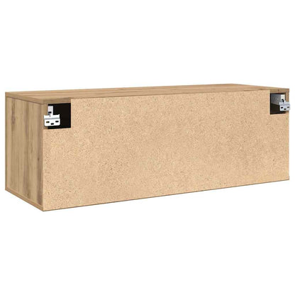 Wandkast artisanaal eikenkleurig 100 x 36.5 x 35 cm