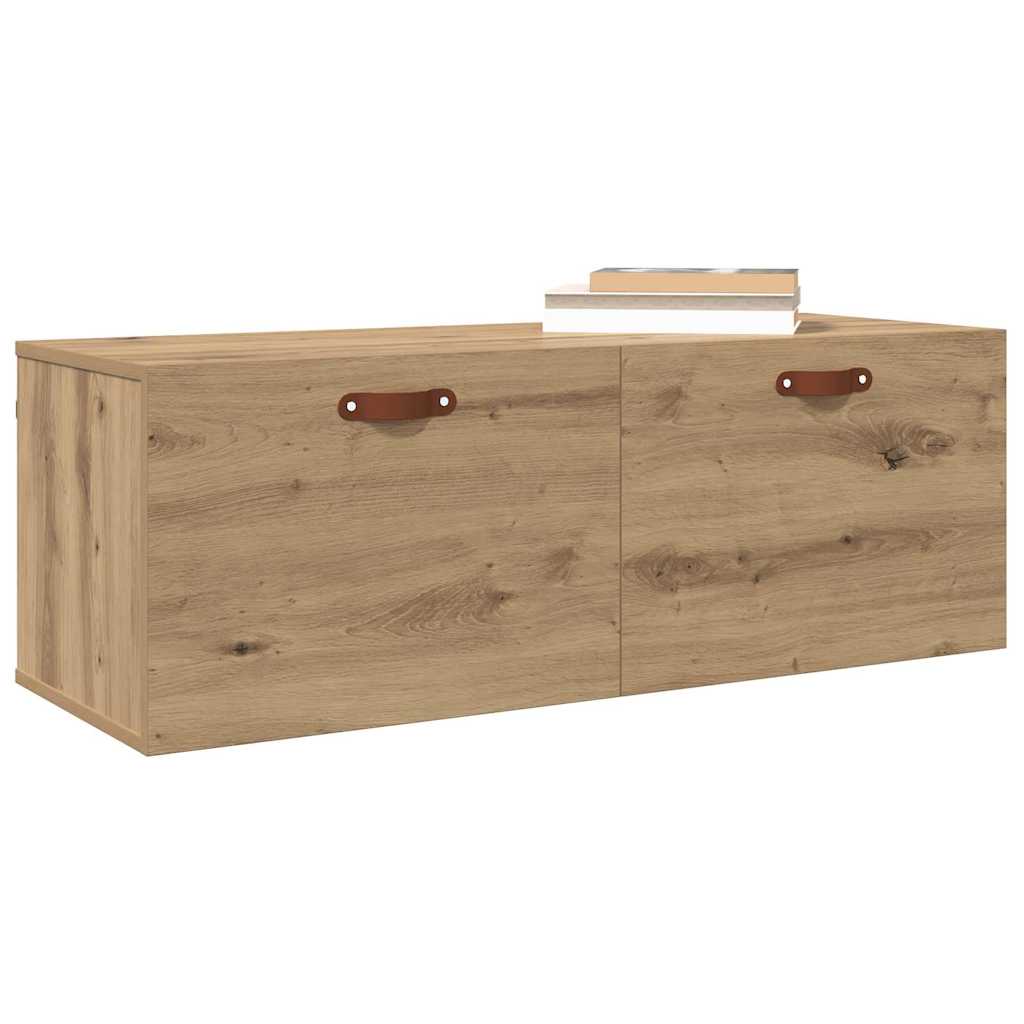 Wandkast artisanaal eikenkleurig 100 x 36.5 x 35 cm