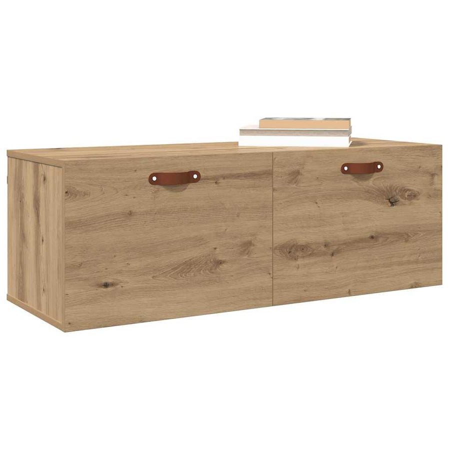 Wandkast artisanaal eikenkleurig 100 x 36.5 x 35 cm