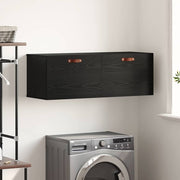 Wandkast 100x36,5x35 cm zwart eiken bewerkt hout
