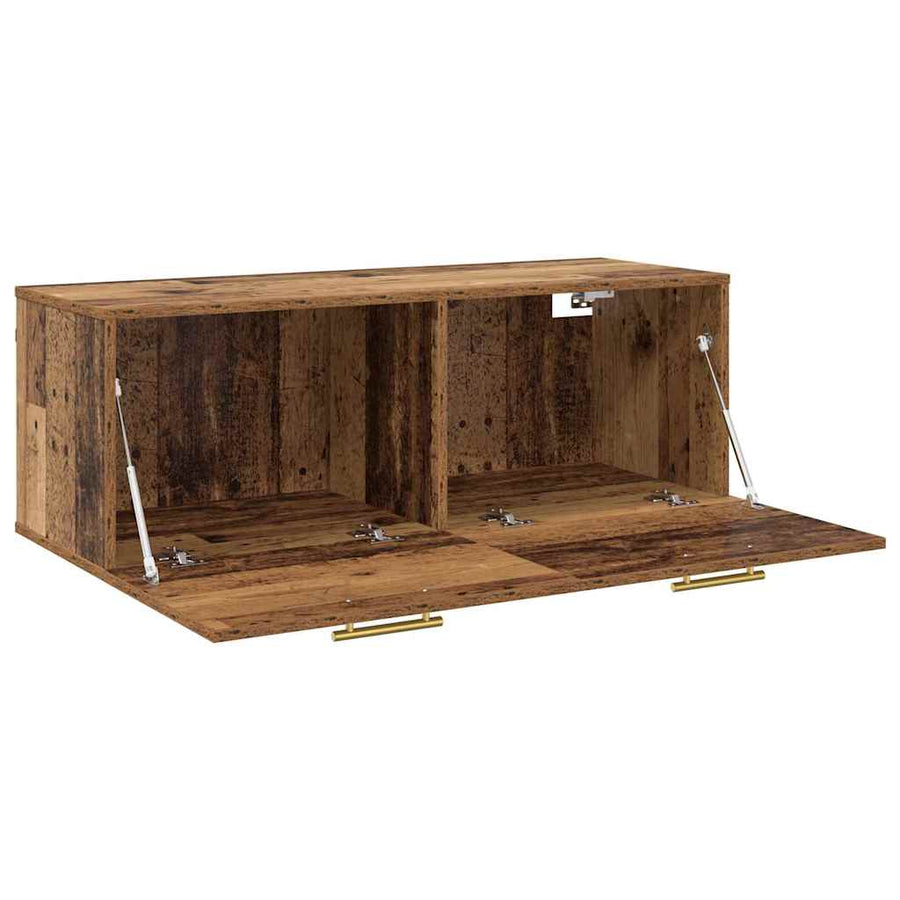 Wandkast Oud hout 100 x 36.5 x 35 cm Bewerkt hout