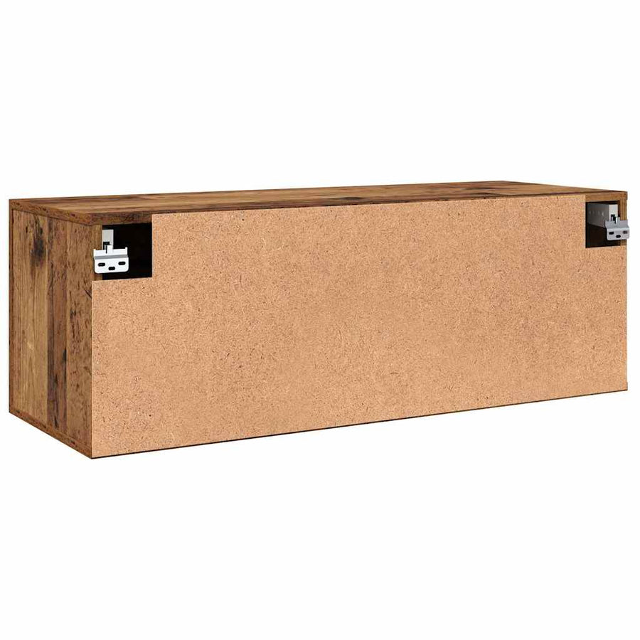 Wandkast Oud hout 100 x 36.5 x 35 cm Bewerkt hout