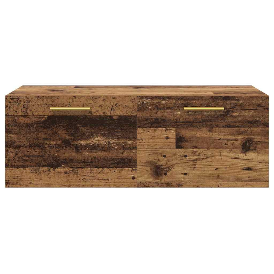Wandkast Oud hout 100 x 36.5 x 35 cm Bewerkt hout