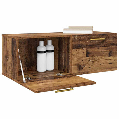 Wandkast Oud hout 100 x 36.5 x 35 cm Bewerkt hout