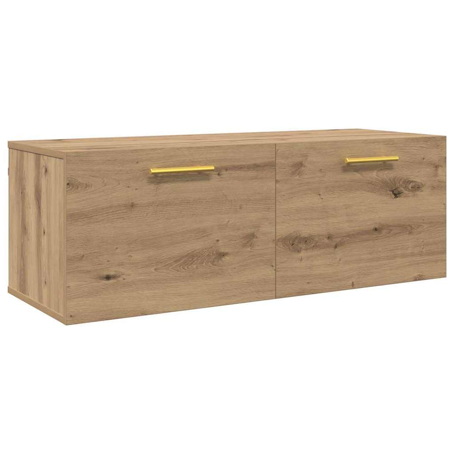 Wandkast artisanaal eikenkleurig 100 x 36.5 x 35 cm
