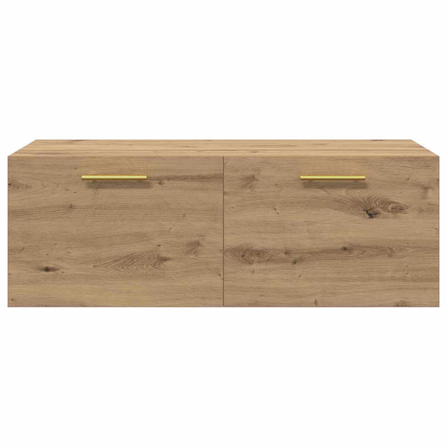 Wandkast artisanaal eikenkleurig 100 x 36.5 x 35 cm