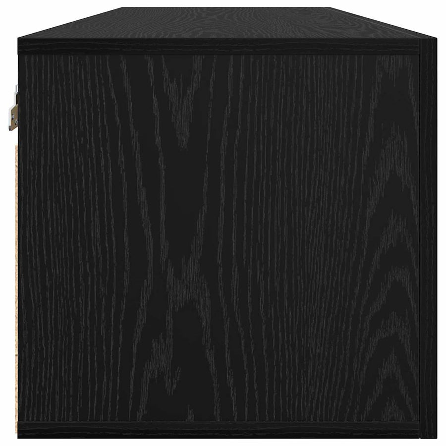 Wandkast Zwart eiken 100 x 36.5 x 35 cm Bewerkt hout