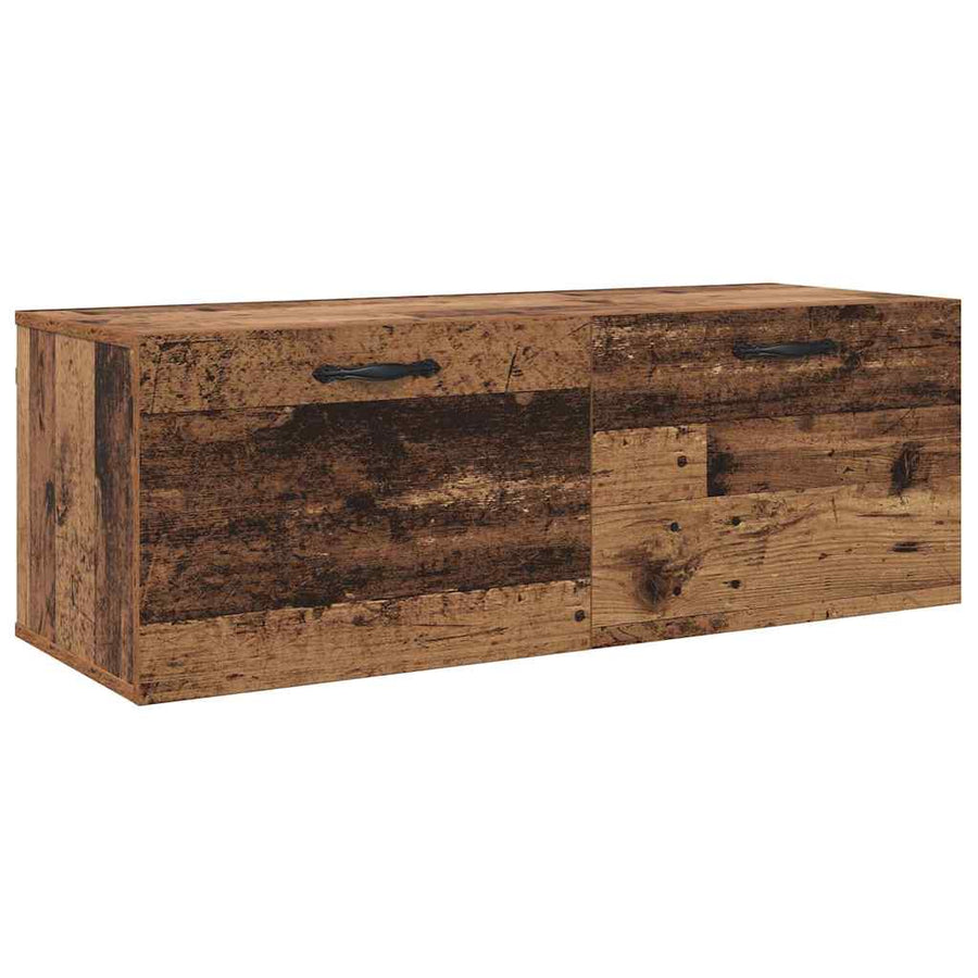 Wandkast Oud hout 100 x 36.5 x 35 cm Bewerkt hout