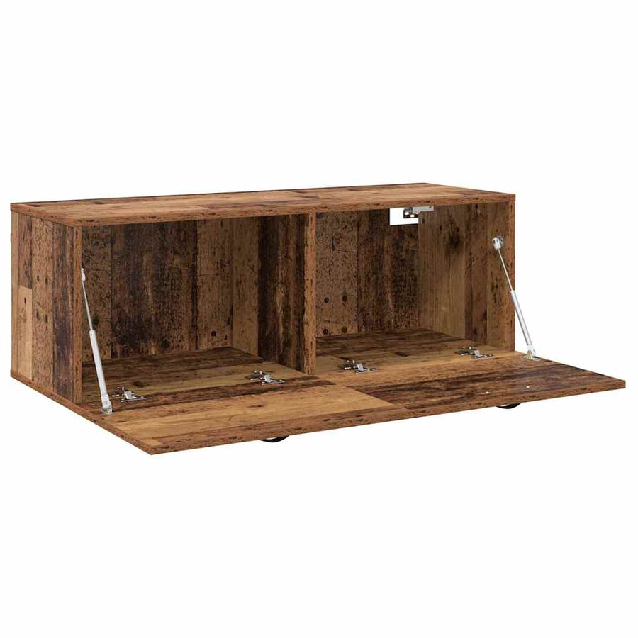Wandkast Oud hout 100 x 36.5 x 35 cm Bewerkt hout