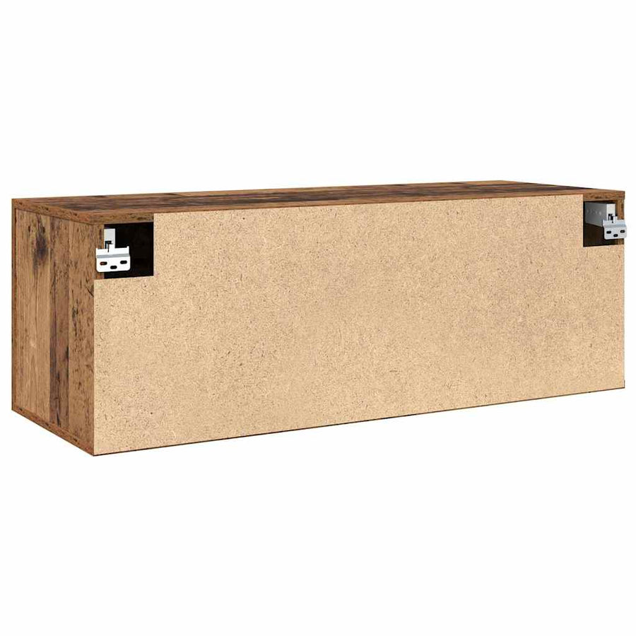 Wandkast Oud hout 100 x 36.5 x 35 cm Bewerkt hout