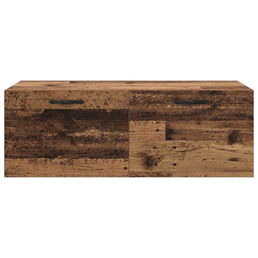 Wandkast Oud hout 100 x 36.5 x 35 cm Bewerkt hout