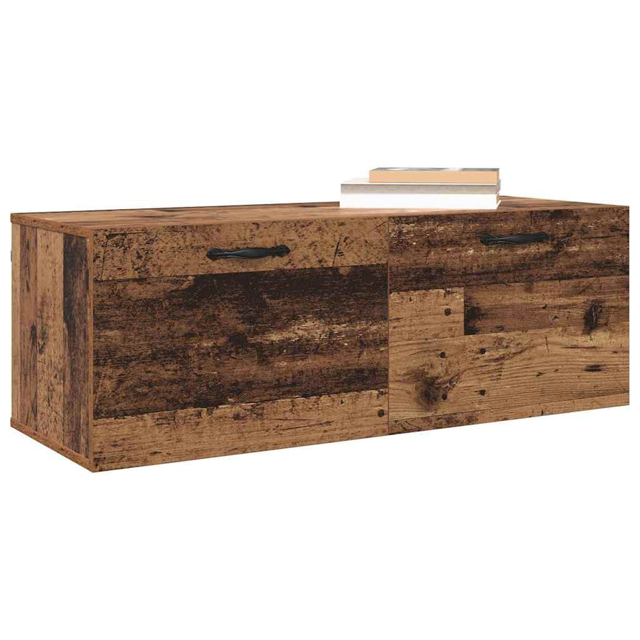 Wandkast Oud hout 100 x 36.5 x 35 cm Bewerkt hout