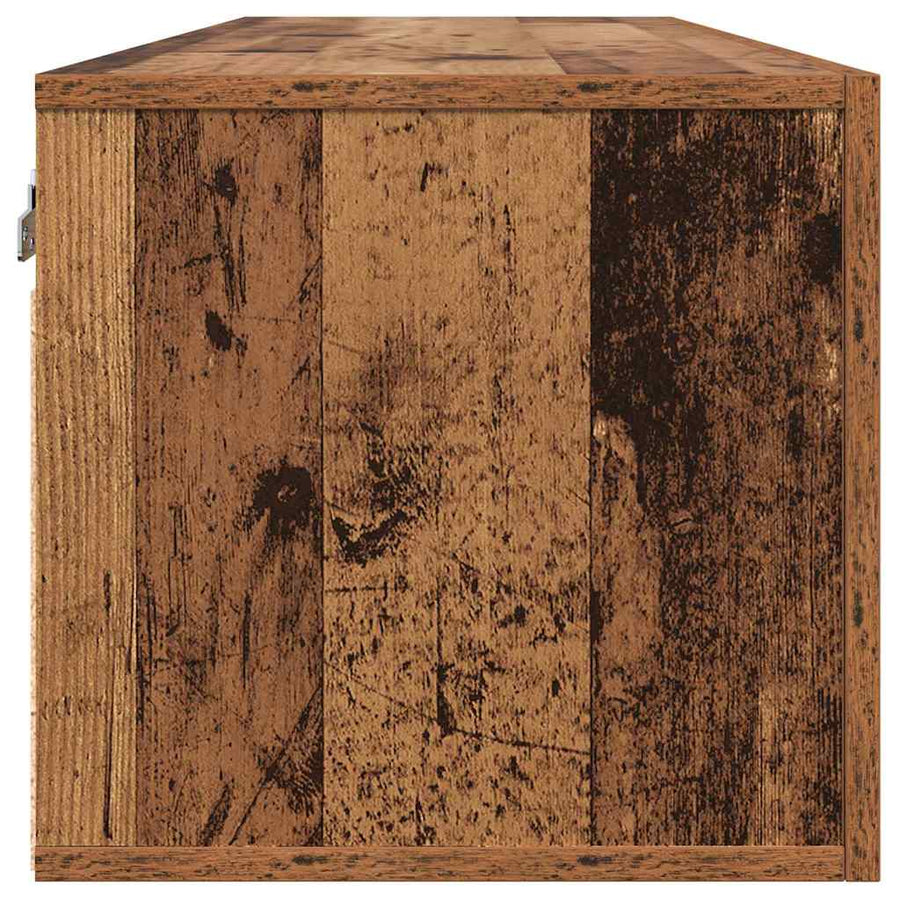 Wandkast Oud hout 100 x 36.5 x 35 cm Bewerkt hout
