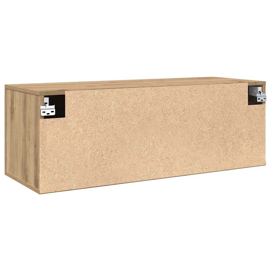 Wandkast artisanaal eikenkleurig 100 x 36.5 x 35 cm