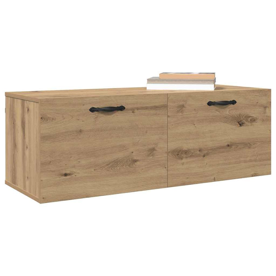 Wandkast artisanaal eikenkleurig 100 x 36.5 x 35 cm