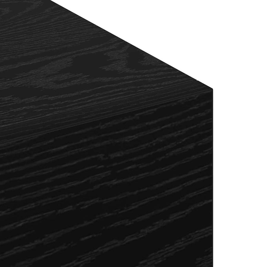 Wandkast Zwart eiken 100 x 36.5 x 35 cm Bewerkt hout