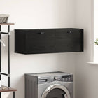 Wall Cabinet Black Oak 100 x 36.5 x 35 cm Engineered Wood