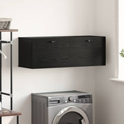 Wandkast zwart eiken 100x36,5x35 cm