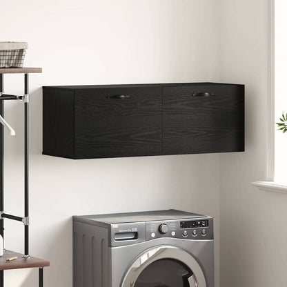 Wandkast Zwart eiken 100 x 36.5 x 35 cm Bewerkt hout