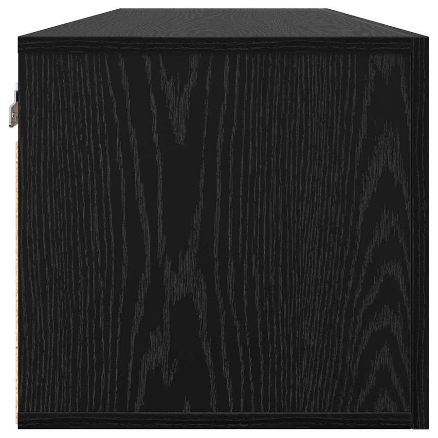 Wandkast Zwart eiken 100 x 36.5 x 35 cm Bewerkt hout