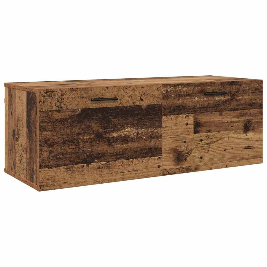 Wandkast Oud hout 100 x 36.5 x 35 cm Bewerkt hout