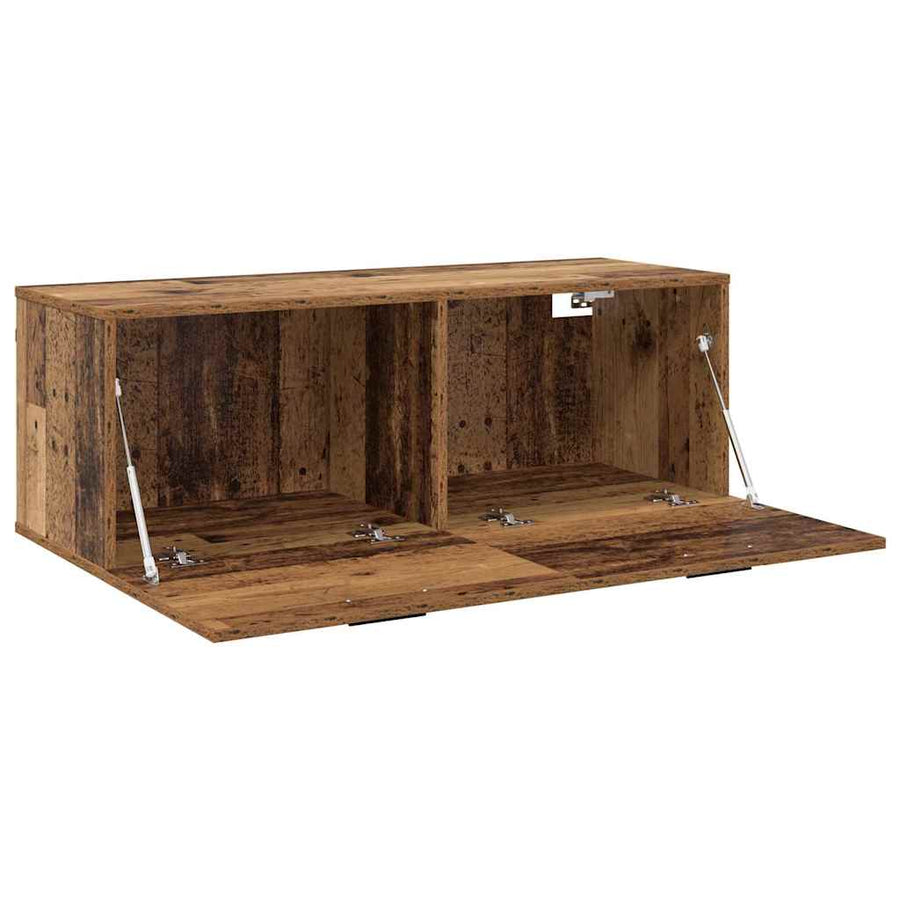 Wandkast Oud hout 100 x 36.5 x 35 cm Bewerkt hout