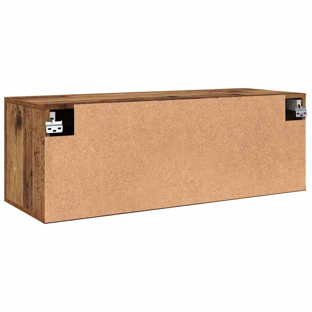 Wandkast Oud hout 100 x 36.5 x 35 cm Bewerkt hout
