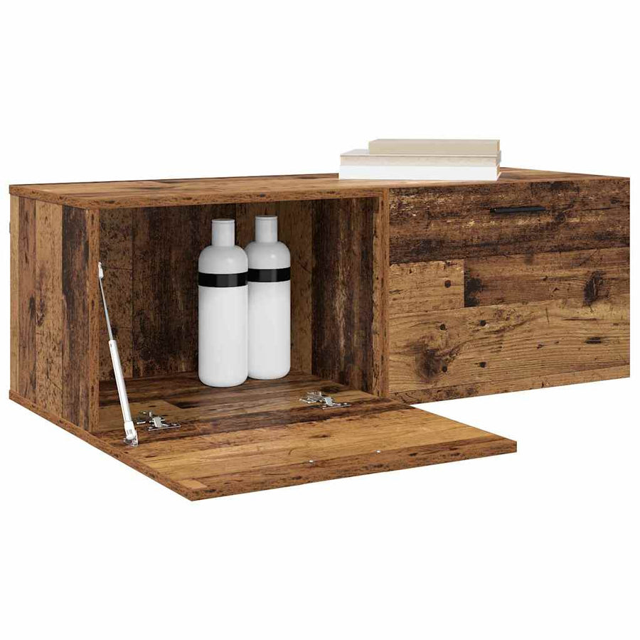 Wandkast Oud hout 100 x 36.5 x 35 cm Bewerkt hout
