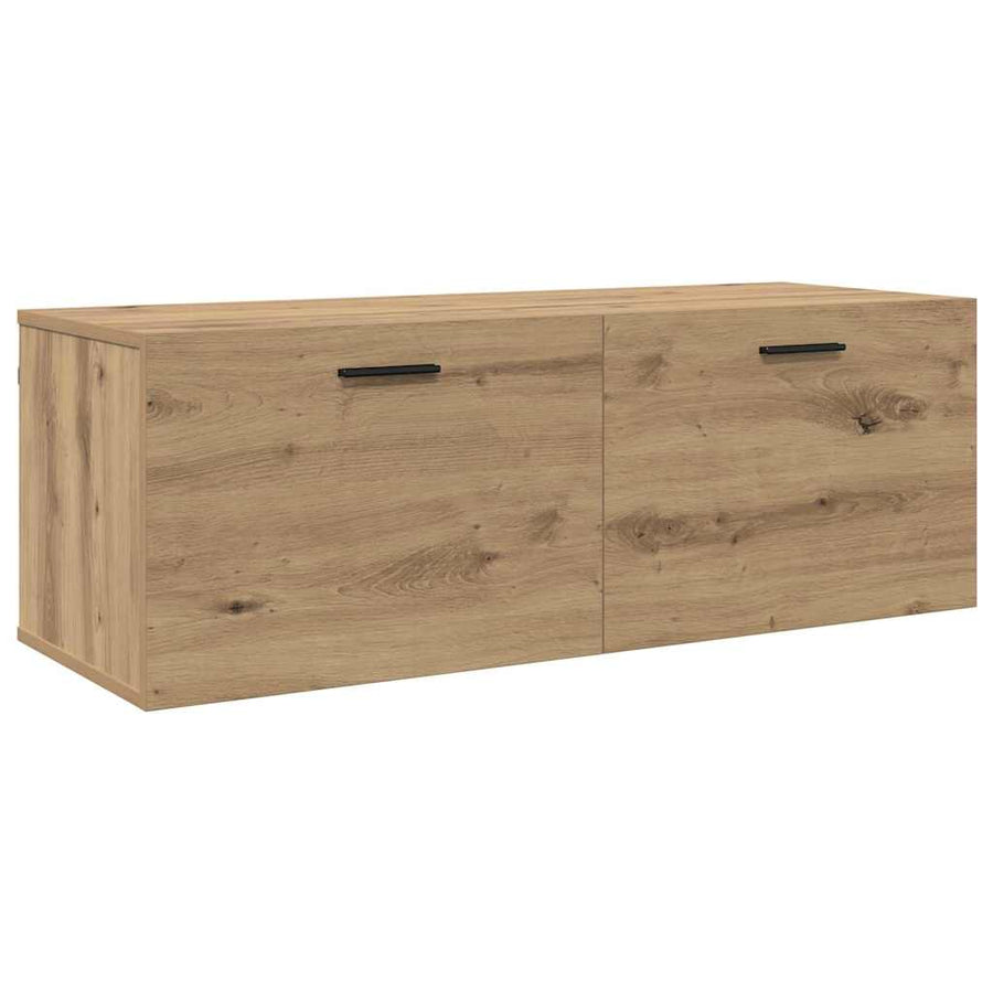 Wandkast artisanaal eikenkleurig 100 x 36.5 x 35 cm