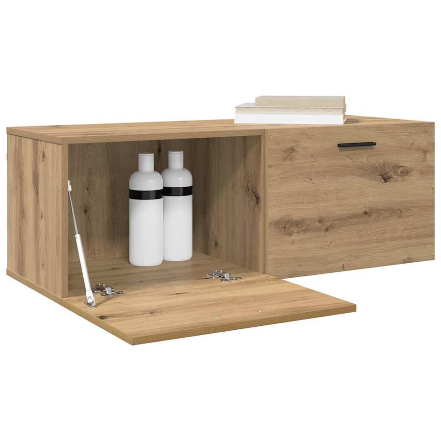 Wandkast artisanaal eikenkleurig 100 x 36.5 x 35 cm
