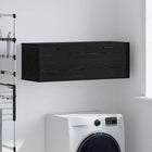 Wall Cabinet Black Oak 100 x 36.5 x 35 cm Engineered Wood