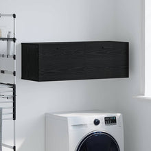 Wandkast Zwart eiken 100 x 36.5 x 35 cm Bewerkt hout