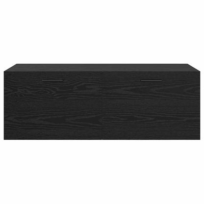 Wandkast Zwart eiken 100 x 36.5 x 35 cm Bewerkt hout
