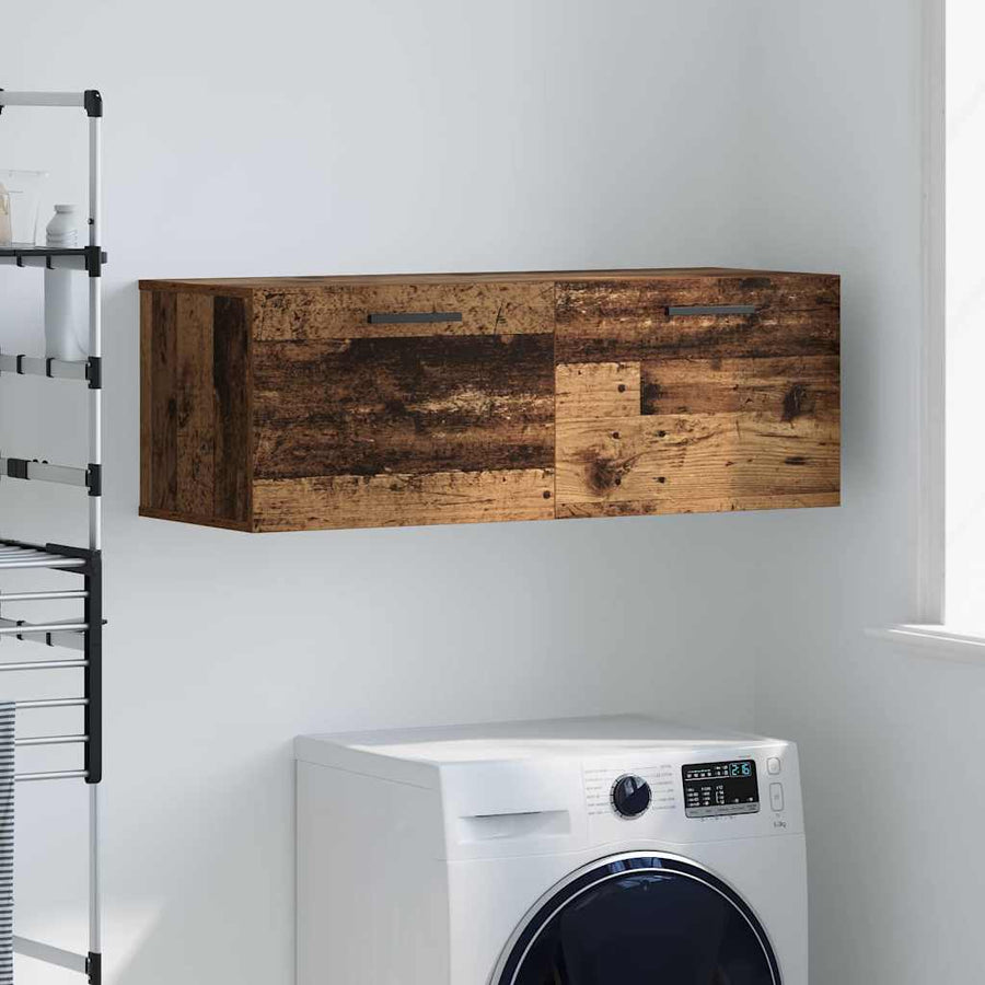 Wandkast Oud hout 100 x 36.5 x 35 cm Bewerkt hout