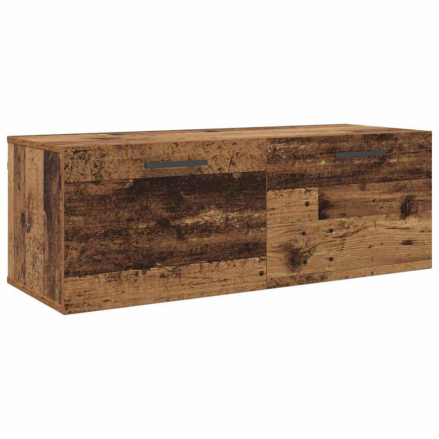 Wandkast Oud hout 100 x 36.5 x 35 cm Bewerkt hout