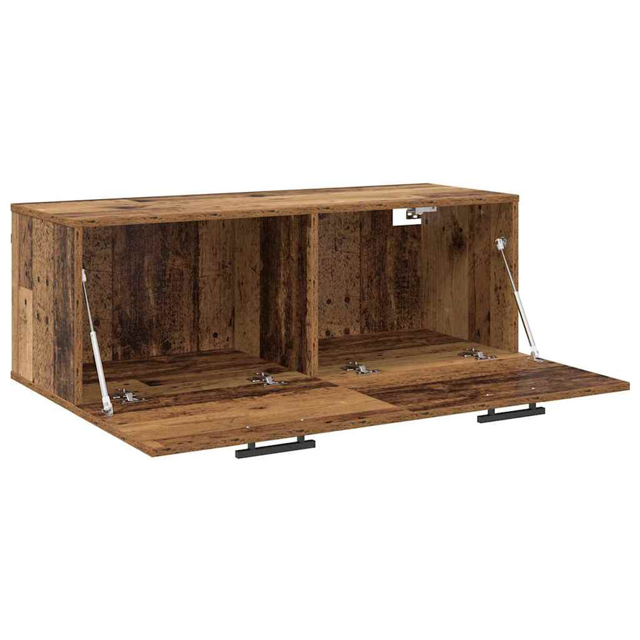 Wandkast Oud hout 100 x 36.5 x 35 cm Bewerkt hout