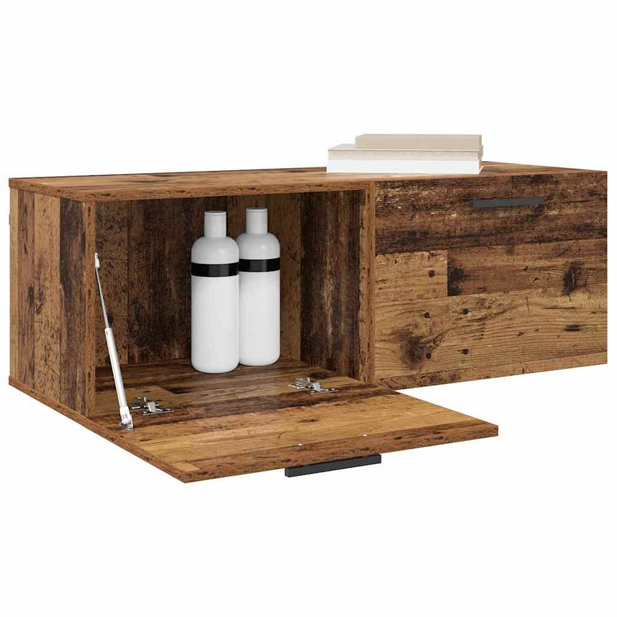 Wandkast Oud hout 100 x 36.5 x 35 cm Bewerkt hout