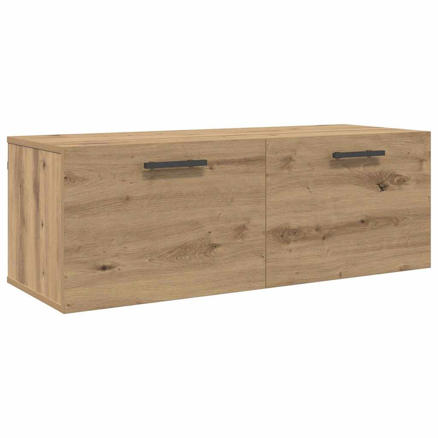 Wandkast artisanaal eikenkleurig 100 x 36.5 x 35 cm