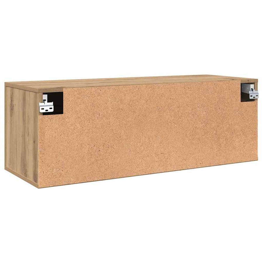 Wandkast artisanaal eikenkleurig 100 x 36.5 x 35 cm