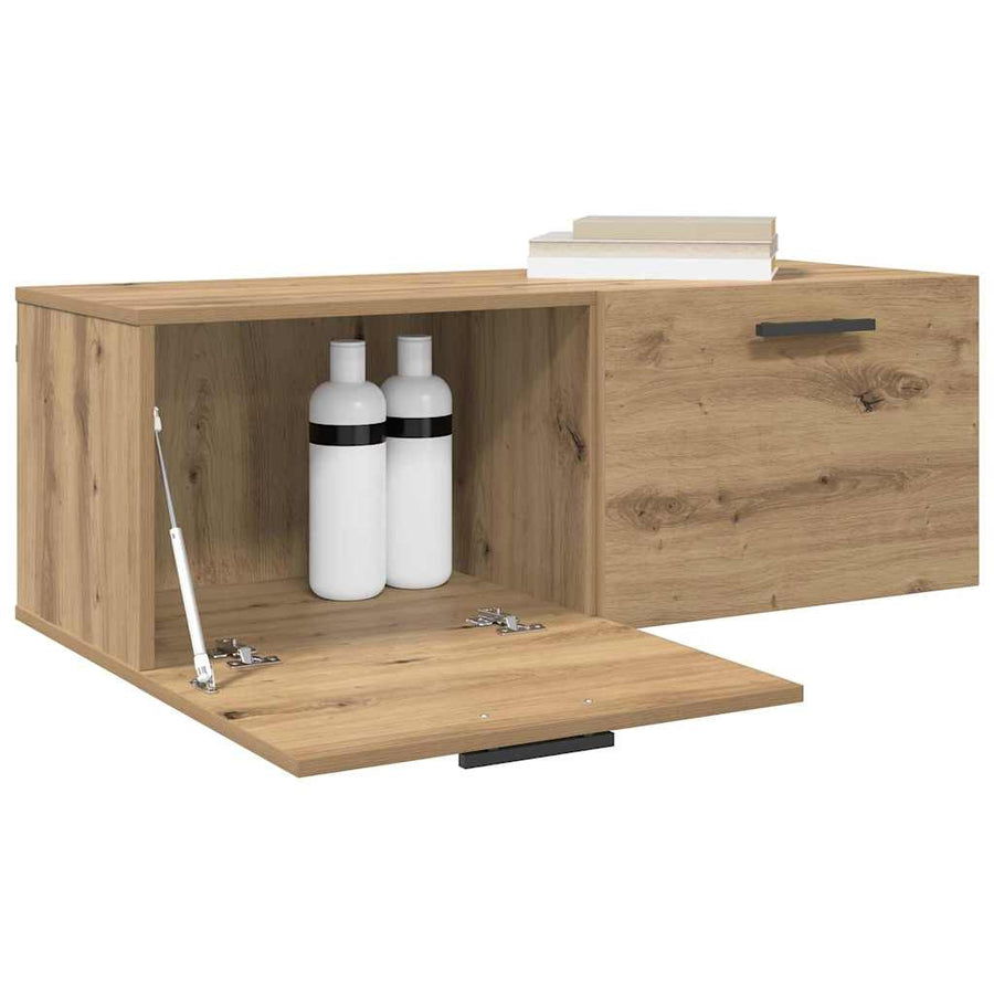 Wandkast artisanaal eikenkleurig 100 x 36.5 x 35 cm
