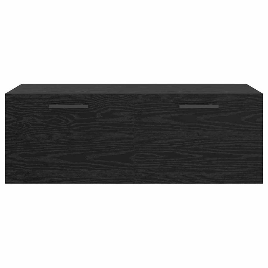 Wandkast Zwart eiken 100 x 36.5 x 35 cm Bewerkt hout