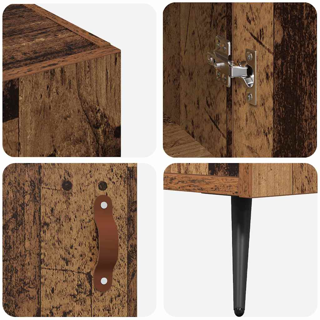 Dressoir Bruin 90 x 34 x 80 cm Bewerkt hout