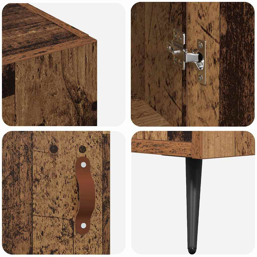 Dressoir Bruin 90 x 34 x 80 cm Bewerkt hout