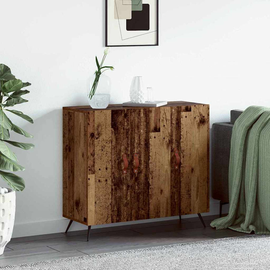 Dressoir Bruin 90 x 34 x 80 cm Bewerkt hout