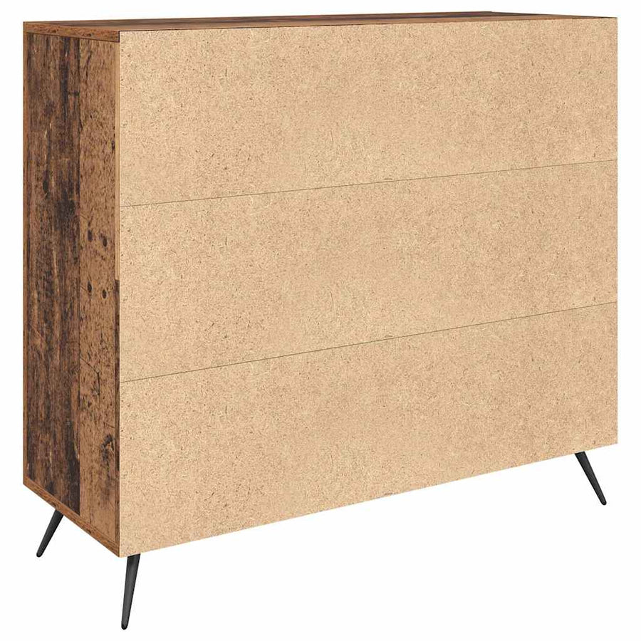 Dressoir Bruin 90 x 34 x 80 cm Bewerkt hout