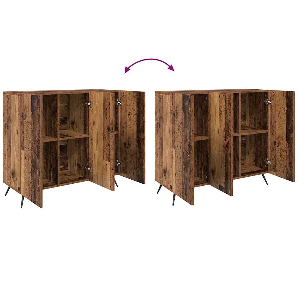 Dressoir Bruin 90 x 34 x 80 cm Bewerkt hout