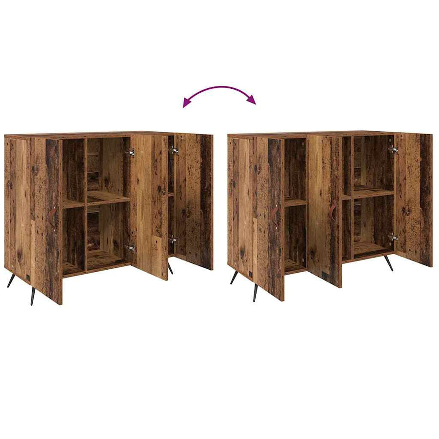 Dressoir Bruin 90 x 34 x 80 cm Bewerkt hout