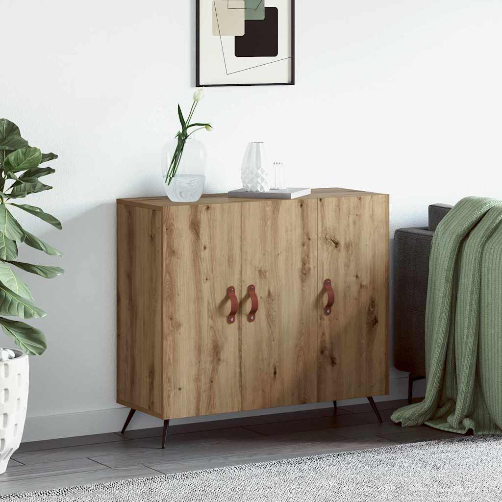 Dressoir Bruin 90 x 34 x 80 cm Bewerkt hout